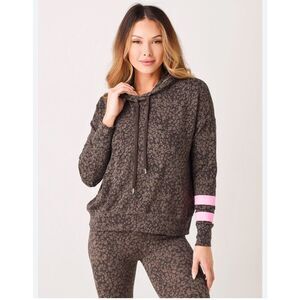 Sundry Women's Floral Stripe‎ Hoodie Multicolor Size 0 Casual Spring